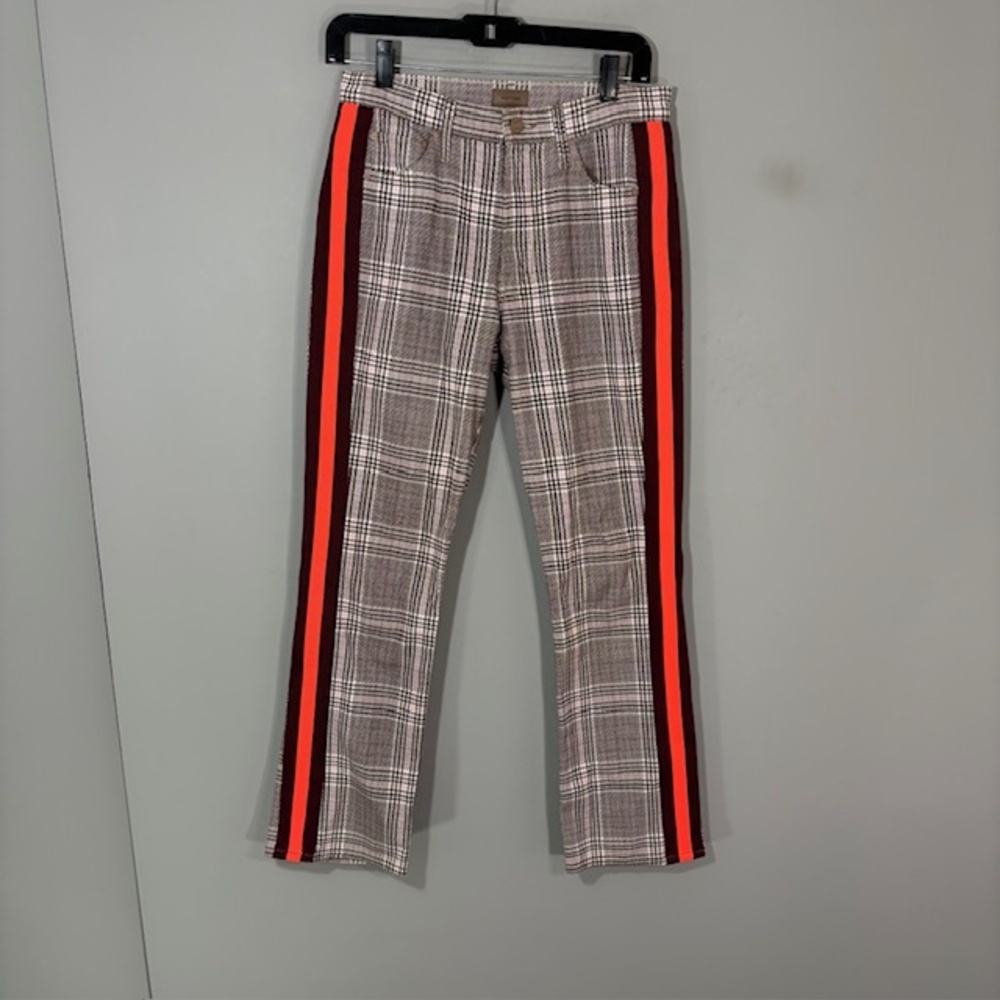 Mother The Insider Ankle Jeans Womens 26 Multicolor Plaid Stripe 26x27.5 Denim